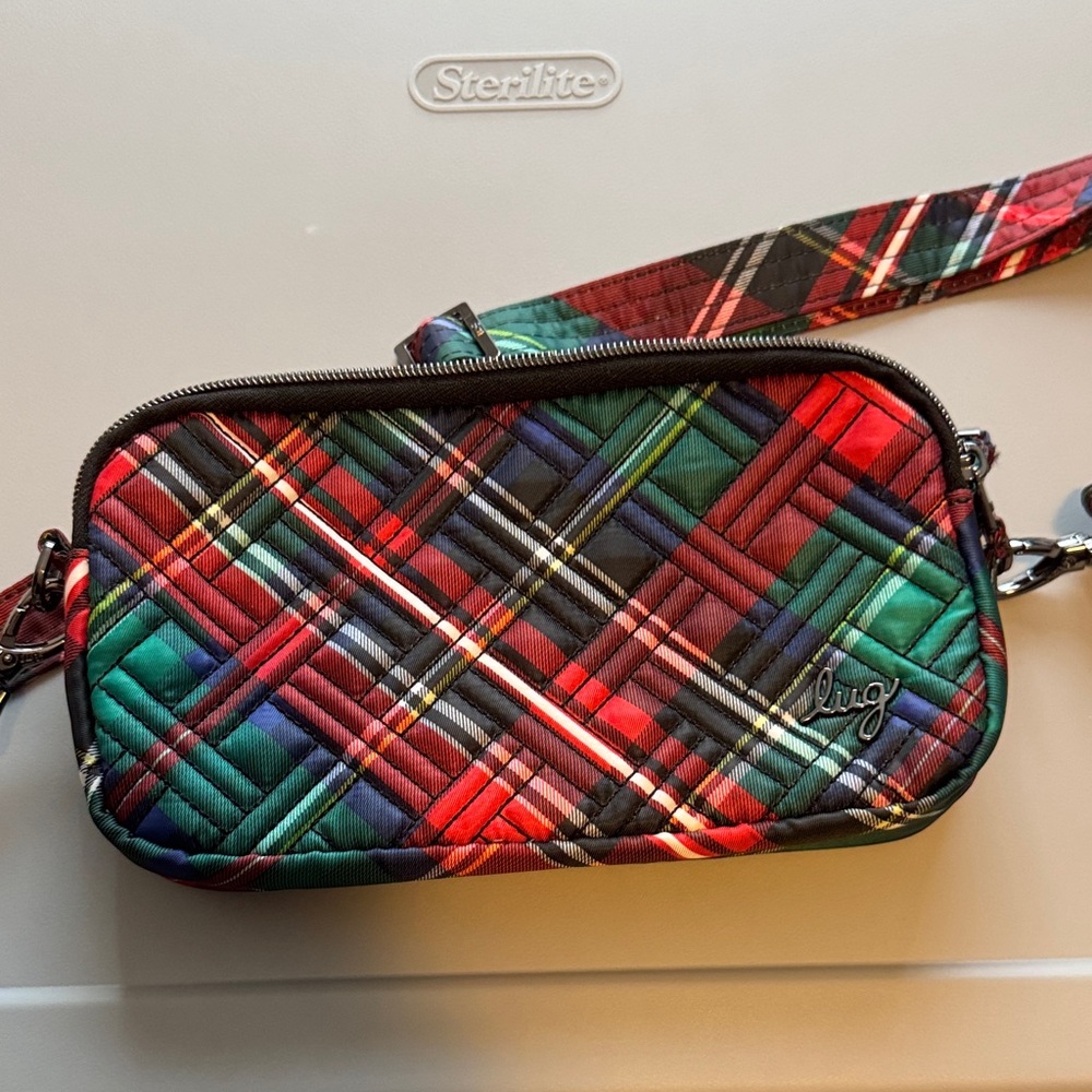 Lug Tartan Crossbody Bag - Red and Green
